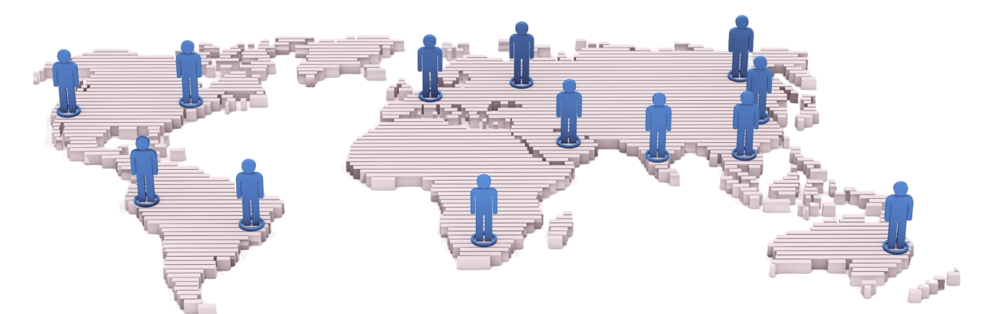 覆盖全球重点地区的地图
